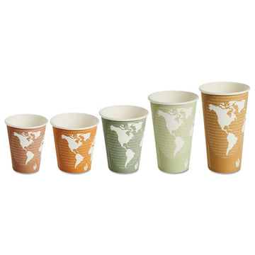 Eco-Products® World Art Renewable And Compostable Hot Cups, 8 Oz, Plum, 50-pack, 10 Pack-carton freeshipping - TVN Wholesale